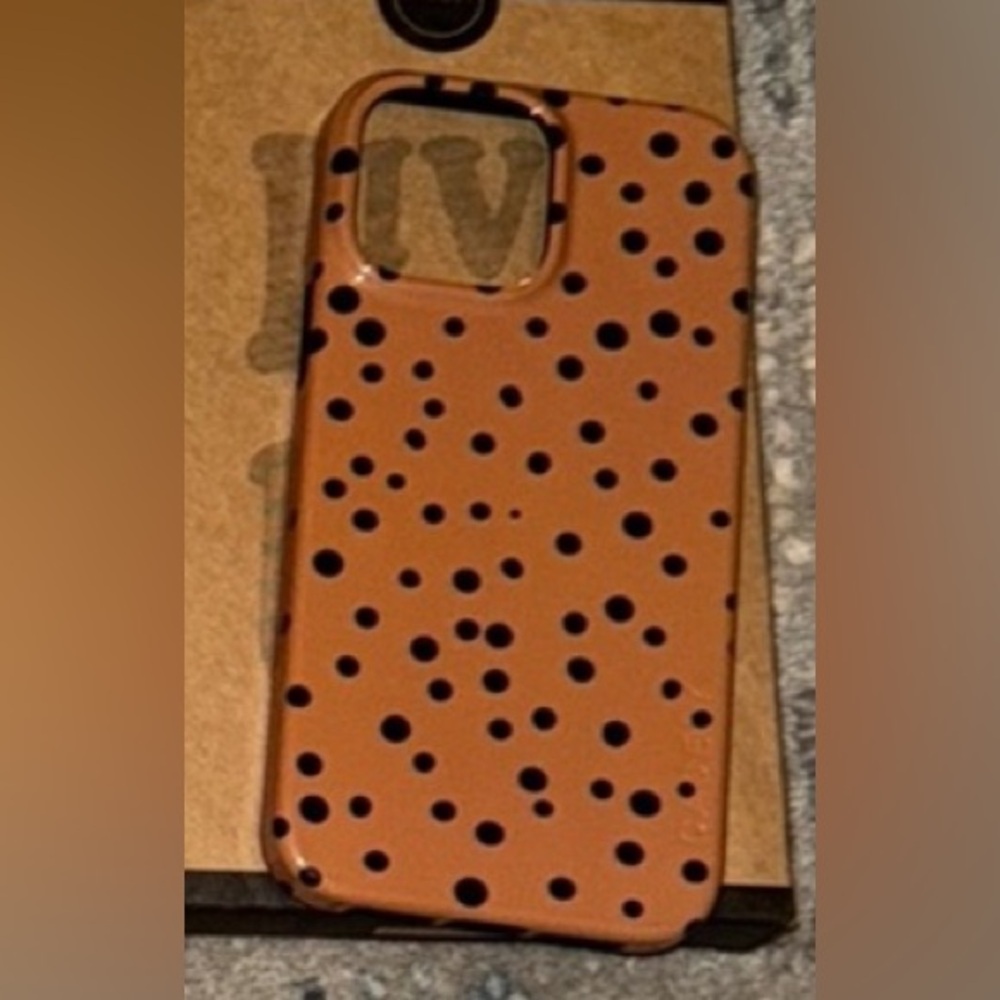 Elegant Brown Polka Dot Phone Case